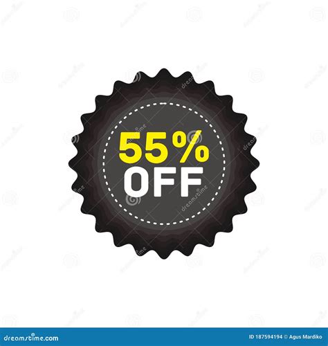 Off Discount Sticker Sale Tag Isolated Vector Illustration