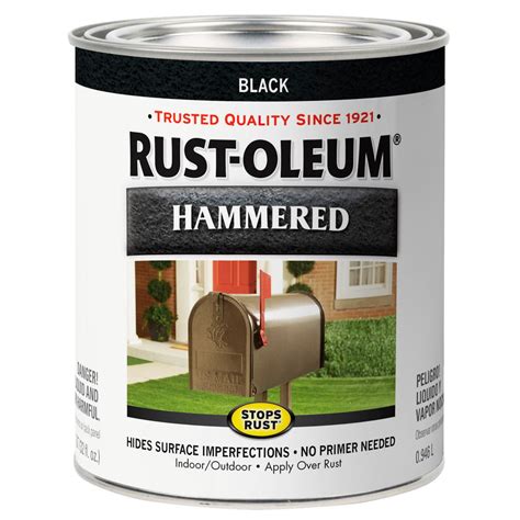 Rust Oleum Stops Rust 1 Qt Low VOC Protective Enamel Hammered Black