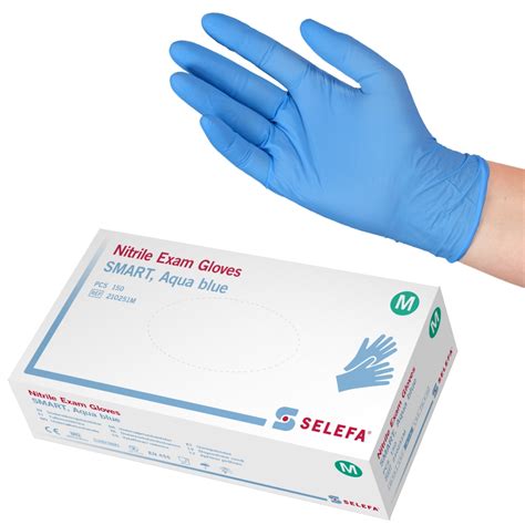 Selefa® Examination Gloves Nitrile Smart Aqua Blue Evercare Medical