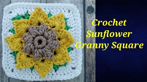 Crochet Tutorial Merajut Granny Square Bunga Matahari Sunflower