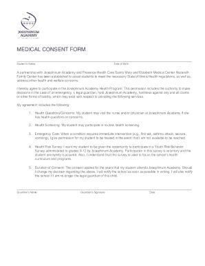 Fillable Online FREE 10 Best Medical Consent Form Examples