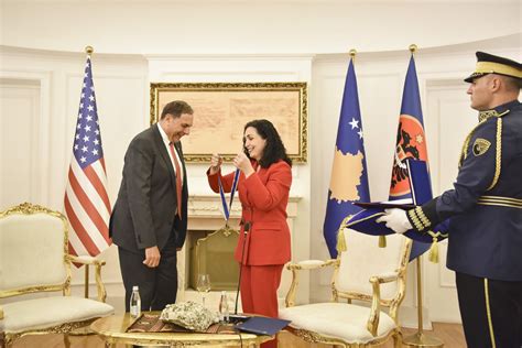 President Osmani Awarded The Dr Ibrahim Rugova Order To The US