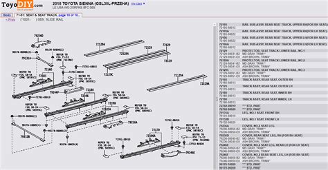 Car And Truck Seats 2011 2018 Toyota Sienna Second Row Seat Slider Rails Driver Side Auto Parts