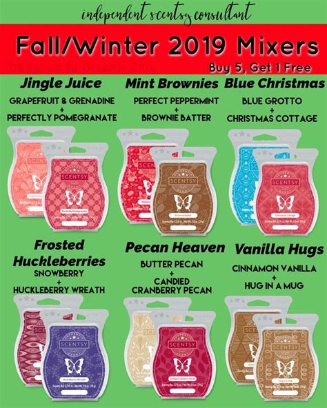 Fall Winter Wax Bar Mixers Scentsy Scentsy Recipes Scentsy Scent