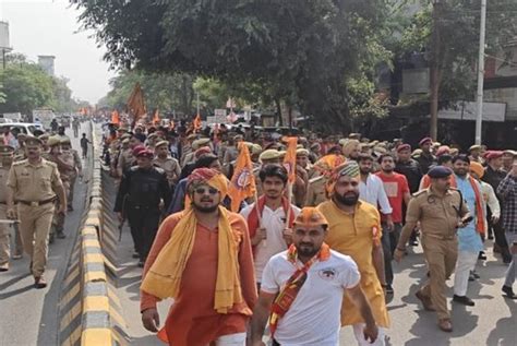 The City Echoed With The Chants Of Jai Shri Ram In The Procession In