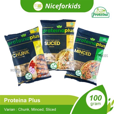 Jual Proteina Plus Chunk 100GR Minced Sliced Daging Nabati