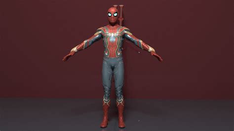 IRON SPIDER MCU 3D Model Animated Rigged CGTrader