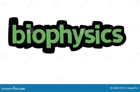 Biophysics Background Writing Vector Design On White Background Stock