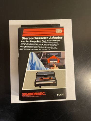 Vintage Sca 10 8 Track Sparkomatic Cassette Stereo Adapter Nos Ebay