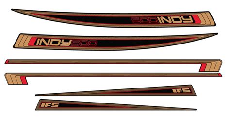 1982 Polaris Indy 500 Red Decals The Sled Printer