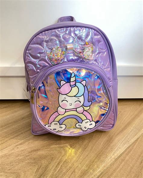 Mochila de Costa Infantil Feminina Unicórnio Fernanda Ramos