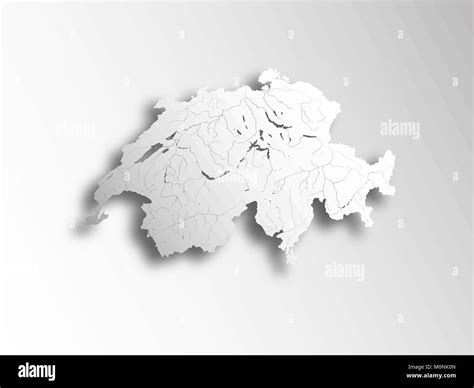 Map of switzerland with lakes hi-res stock photography and images - Alamy