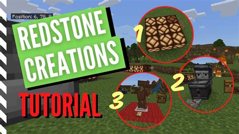 3 Cool Minecraft Redstone Creations Youtube