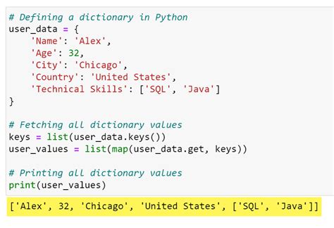 Read From Dictionary Python