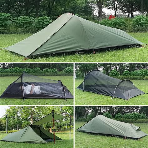 Tente De Camping Ultral G Re Double Couche Saisons Poteaux En