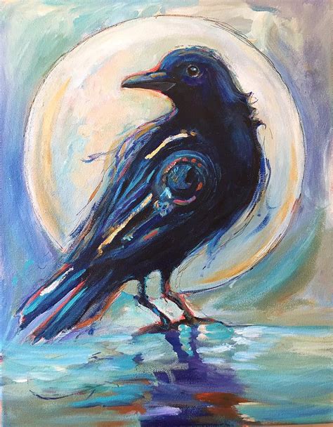 Spirit Crow Painting By Michelle Lake Fine Art America