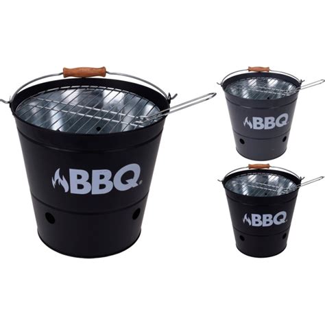 Promo Bbq Charcoal Bucket Black 26cm Bbqs Outdoor The Atrium