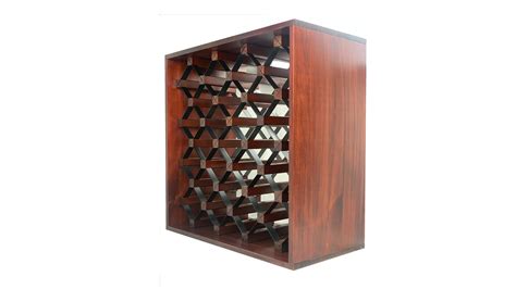 Wine Rack Store 25 Bottle Modern Module Wine Rack Mahogany Brown