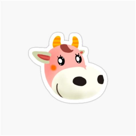 Cute Cow Norma Sticker Sticker By Fuitgummie Redbubble