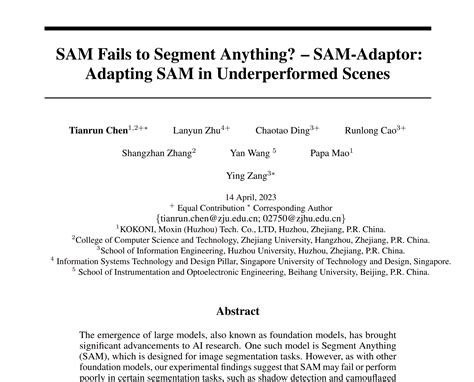 首个将分割一切 Sam 模型在下游任务适应调优！魔芯科技sutd多单位合作 电工杂谈 电子工程网