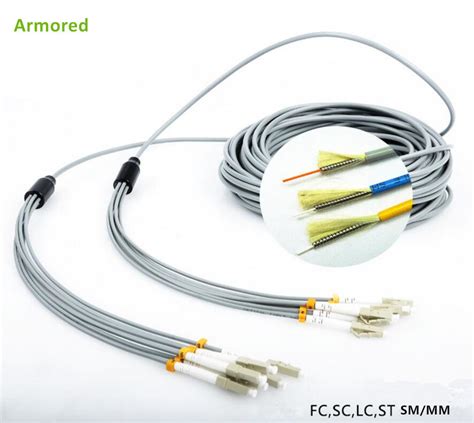 Multimode Armored Fiber Patch Cords LC LC SC FC ST 4Core 6Core MM SM