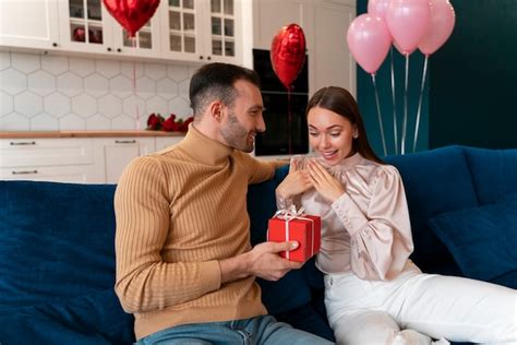 Premium Photo Couple Enjoying Valentines Day Celebration