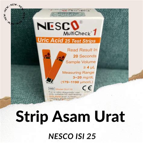 Jual Strip Nesco Uric Acid Strip Nesco Asam Urat Isi Shopee