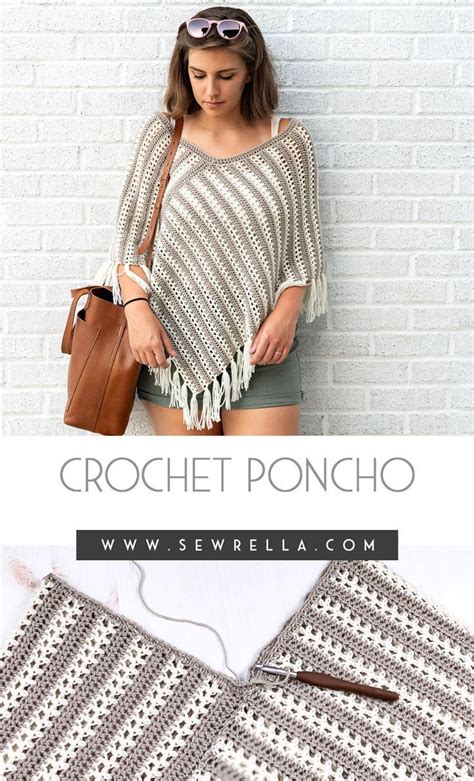 Crochet Duo Poncho Sewrella In 2020 Crochet Poncho Free Pattern