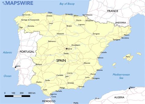 Detailed Clear Large Road Map Of Spain - Ezilon Maps - Printable Map Of ...