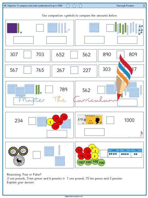 Year 3 To Compare And Order Numbers From 0 Up To 1000 Master