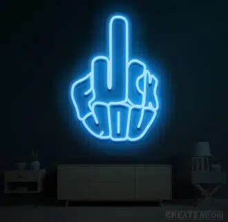 Fuck You Finger Neon Sign Createneon