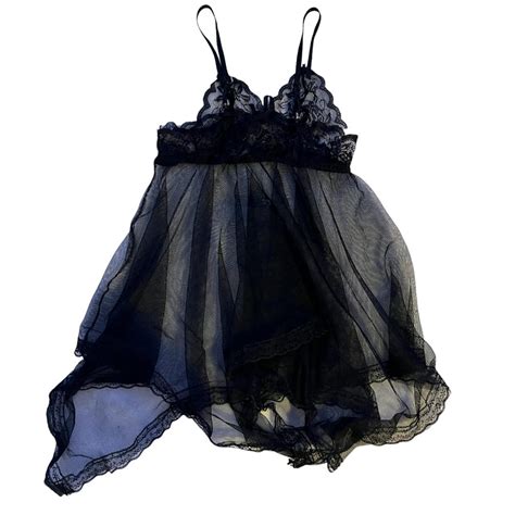 Thrifted Black Sheer Lingerie Top PERFECT Depop