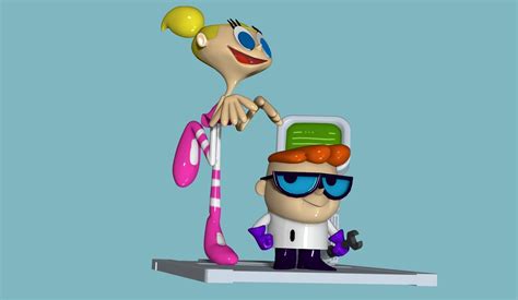 Stl File Dexter And Dee Dee Dexters Laboratory Cartoon Network Fan