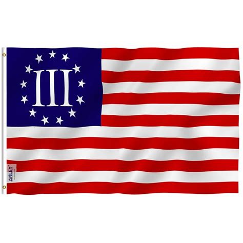 Fly Breeze Nyberg Three Percent Flag 3x5 Foot - Anley Flags