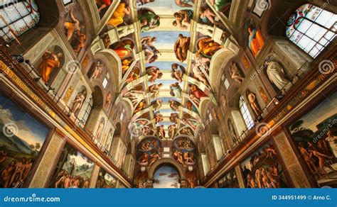 Michelangelo Painting Sistine Chapel Ceiling Historic Artistic