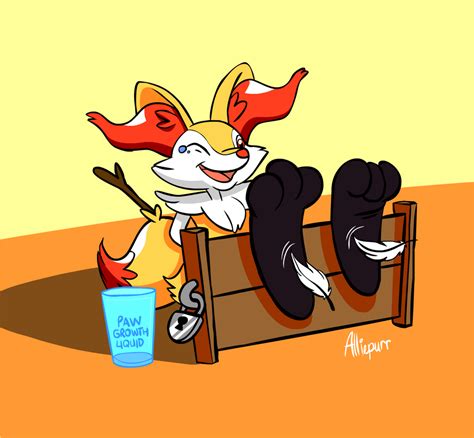 Braixen S Big Paws In Stocks Coloured By Alphaws On Deviantart