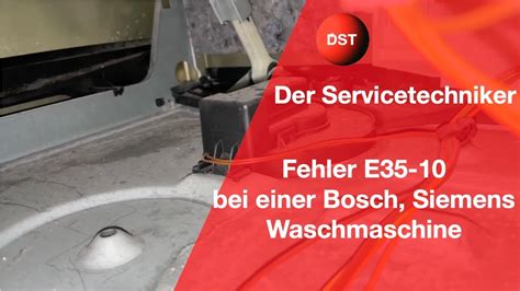 Fehler E Bei Einer Bosch Siemens Waschmaschine Youtube