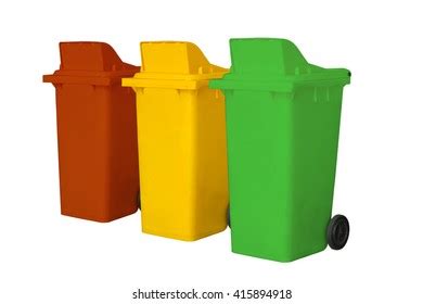 Large Colorful Trash Cans Garbage Bins Foto Stok 415894918 Shutterstock