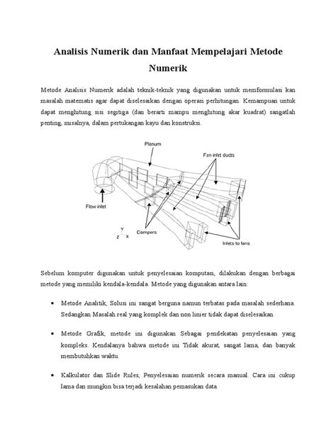 Analisis Numerik Dan Manfaat Mempelajari Metode Numerik | PDF