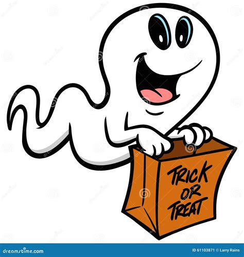 Trick Or Treat Ghost Stock Vector Image 61103871