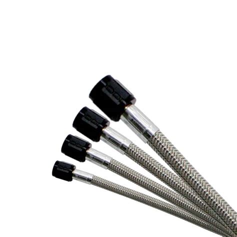 Nitrous Express 10018 3an Stainless Steel Braided Hose W Black Ends