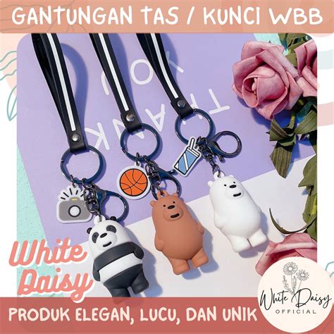 Jual Gantungan Kunci Tas We Bare Bears Wbb Ice Bear Panda Grizzly