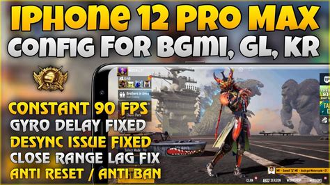 ZERO LAG IPhone 12 Pro Max Config For BGMI BGMI LAG FIX 90 FPS