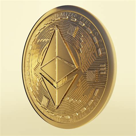 Ethereum Cryto Coin Token Model 3D Model CGTrader