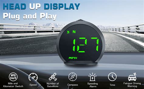 Aceshop Auto Car Hud Head Up Display Kmh Mph Digital Gps Speedometer