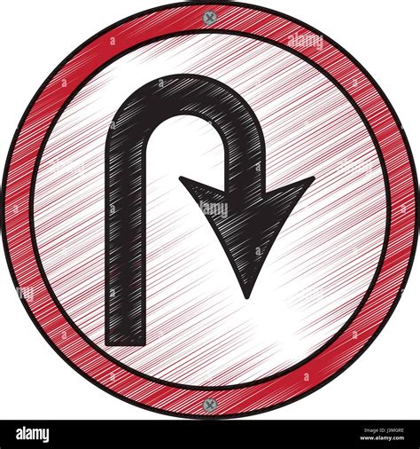 U Turn Arrow Traffic Signal Icon Stock Vector Image And Art Alamy