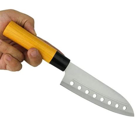 Faca De Cozinha Santoku Alveolar Inox Linha Japan Kehome Facas