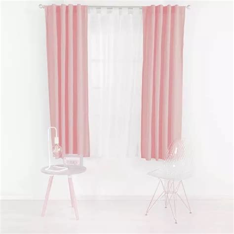 Juego De Cortinas Cortas Viasoft Rosa M Vianney Mercadolibre