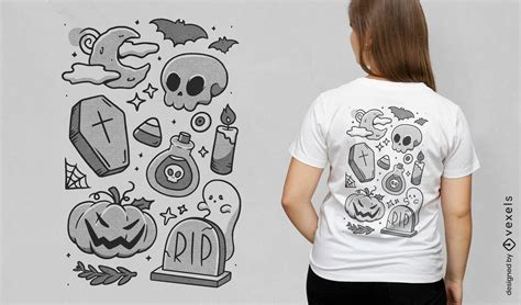 Dise Os Vectoriales De Elementos De Halloween Para Camisetas Y M S Merch