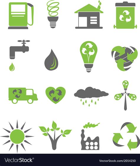 Environment And Eco Related Symbols Royalty Free Vector